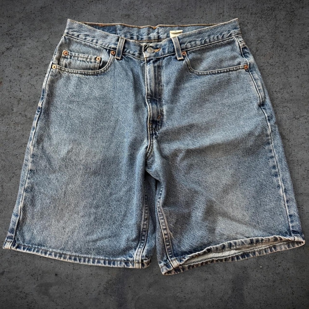 Vintage 2000's Levi's 550 Denim Shorts Size 34 Baggy Skate Grunge Retro Y2K